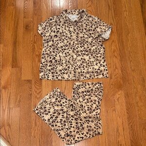 Nordstrom Moonlight Eco Crop Pajama Set Size Large NWOT